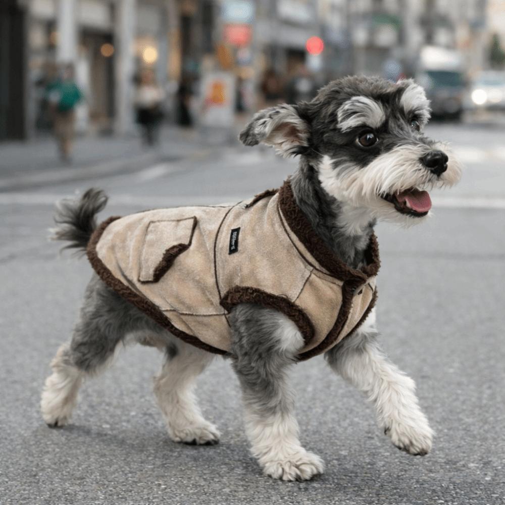 with Traction Warm Dog Winter Waistcoat Comfortable Wind Breaker Thicken Dog Coat Sleeveless Dog Vest Jacket For Cold Weather