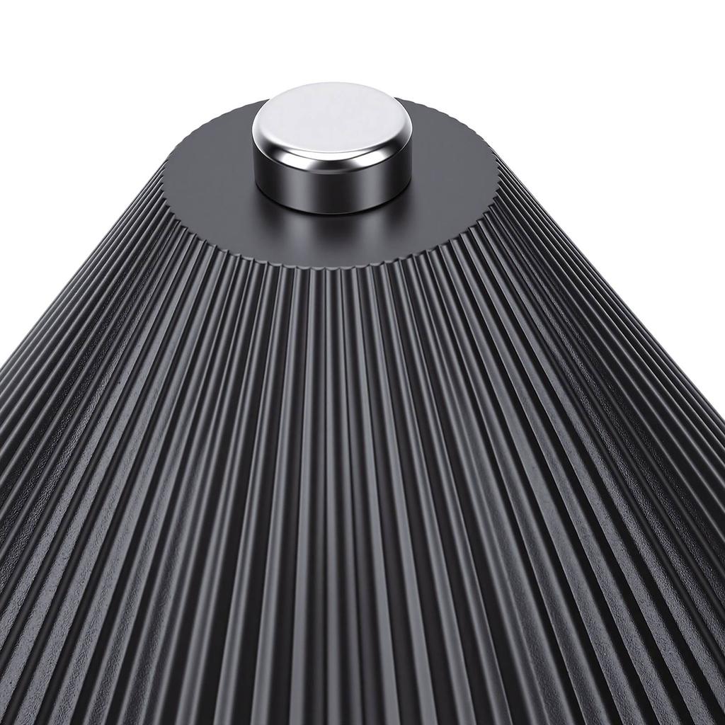LED Table Lamp Minimalist USB Rechargeable Touch Control Bedside Lamp for Bedroom Study Cafe Black