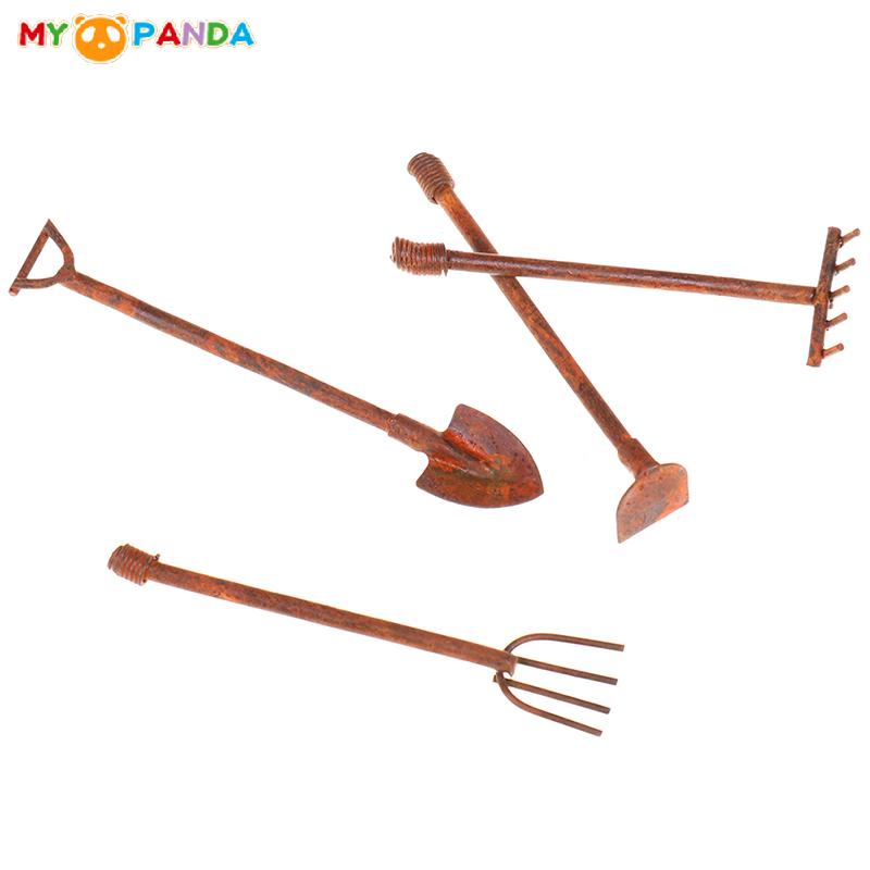 1:12 Dollhouse Miniature Gardening Tools Metal Shovels Furniture Collection Great for Daily Use Perfect for Gifting