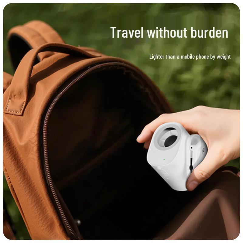 Portable USB-Charging Umbrella Fan with High-Speed Turbine and Clip