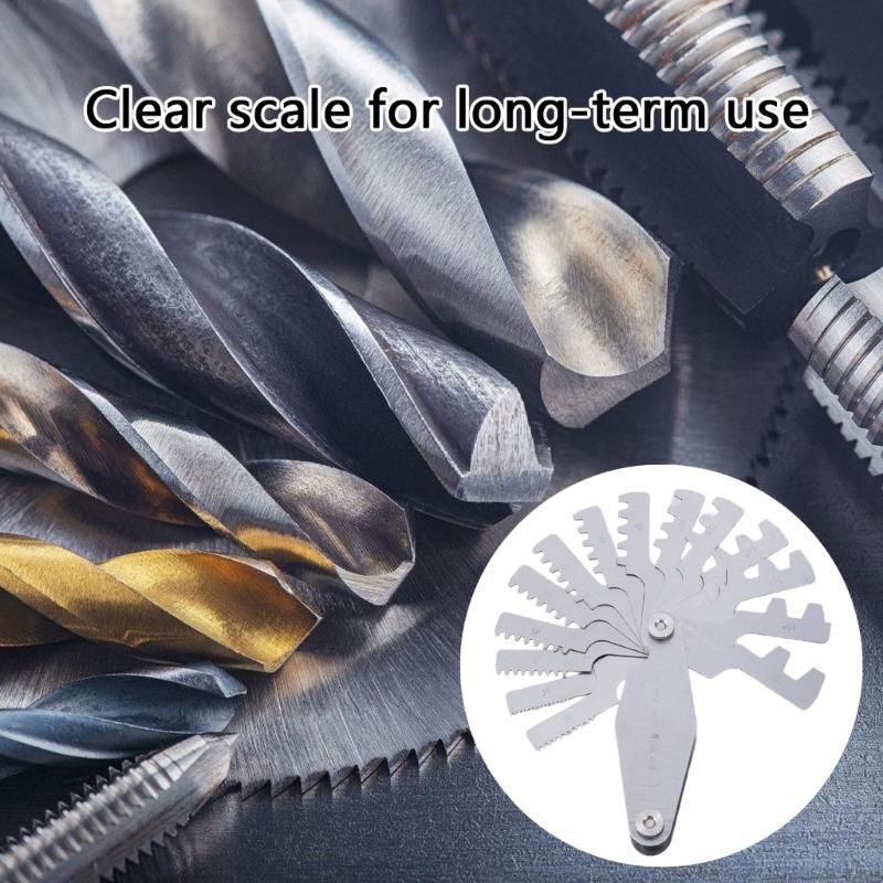 Thread Gauge 30 Degree Screw Gauge for Industrial Measurement Clear Scale T Thread Gauge Screw Measure Tool