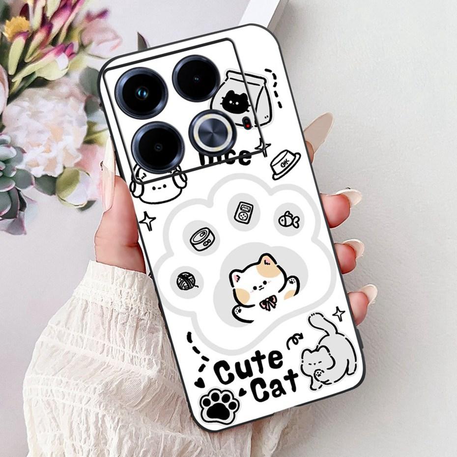 Cute Painting Phone Case For Infinix Note 40 40Pro Pro+ Soft Silicone TPU Back Cover For Infinix Note40 Pro Plus Cases Bumpers