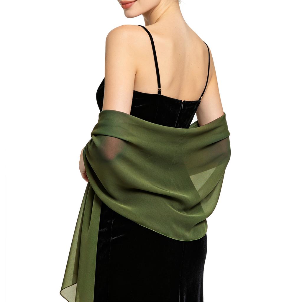 Elegante Sciarpa Leggera in Chiffon Trasparente Coprispalle da Sera per Donna Sciarpa Lunga Morbida per Matrimoni Eventi Formali Feste