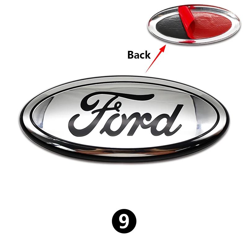 New 2026 Car Sticker 1Pc 17.5cm Aluminum Car Front Grille Logo Hood Logo Sticker Trunk Accessories For Ford Focus Mk2 Fiesta Mk7
