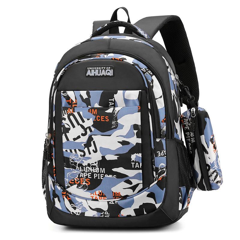 Oxford Fabric Student Backpack With Breathable Design For High School And College Use