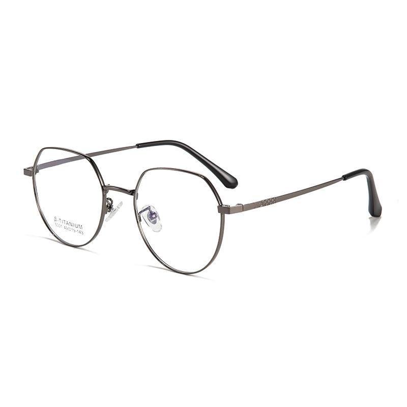 Ultra-Light Danyang Metal Polygonal Eyeglass Frames - Retro, Non-Magnetic Titanium, High-End Feel
