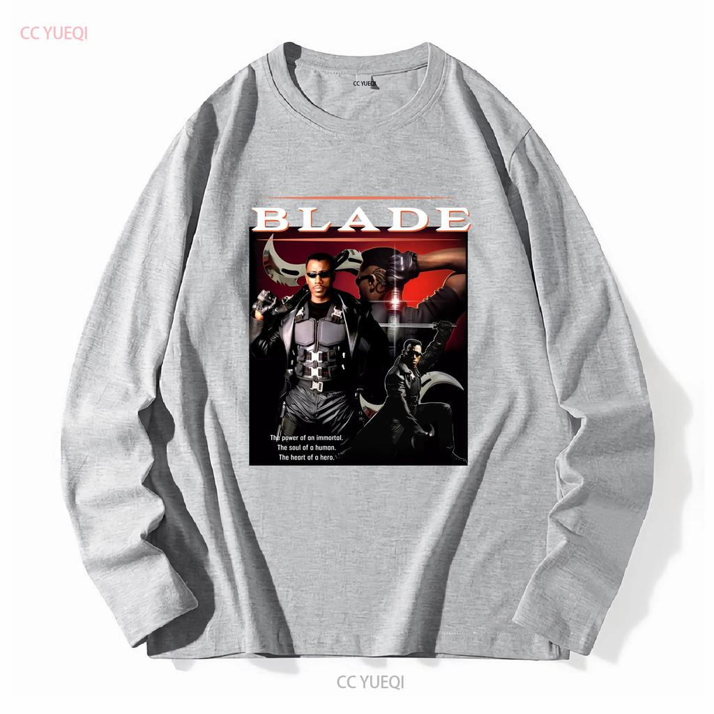 Blade Wesley Snipes Vampire Horror Movie T Shirt Vintage Washed Stylish Unisex Fashion Slightly Streetwear Graphic