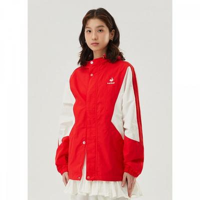 Chevron Mesh Jacket   Unisex   Red  Qp123tjk21 