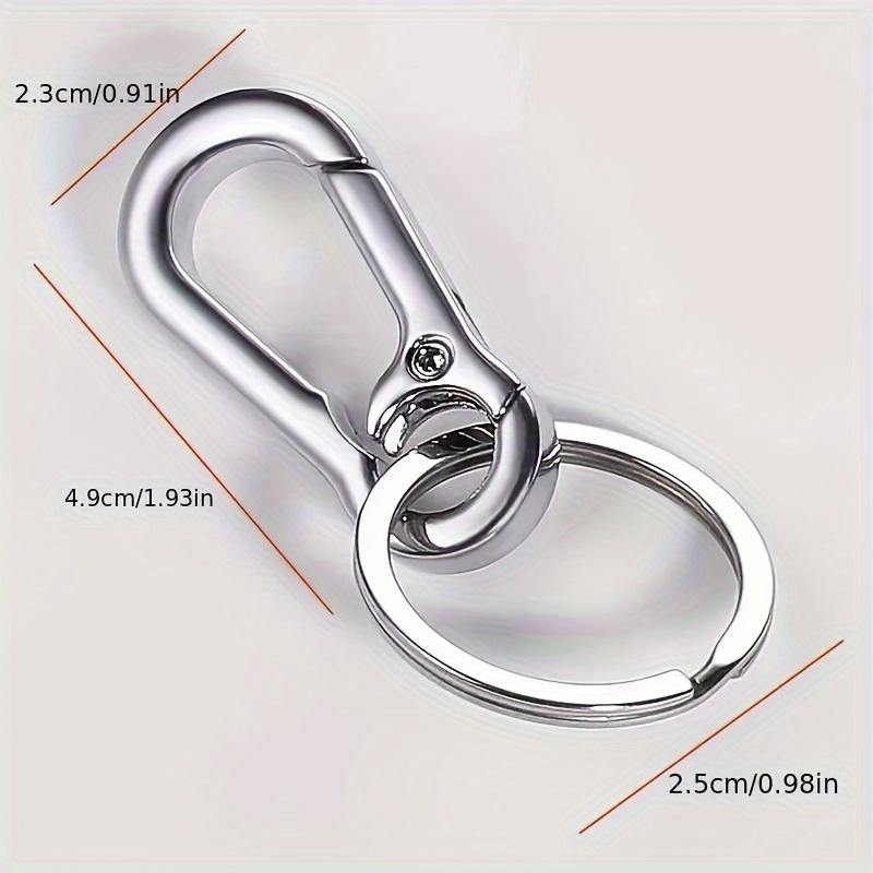 1pcs Durable Metal Keychain with Clips & Storage Bag -Vintage Zinc Alloy, Non-Braided Fashion Accessories for Men