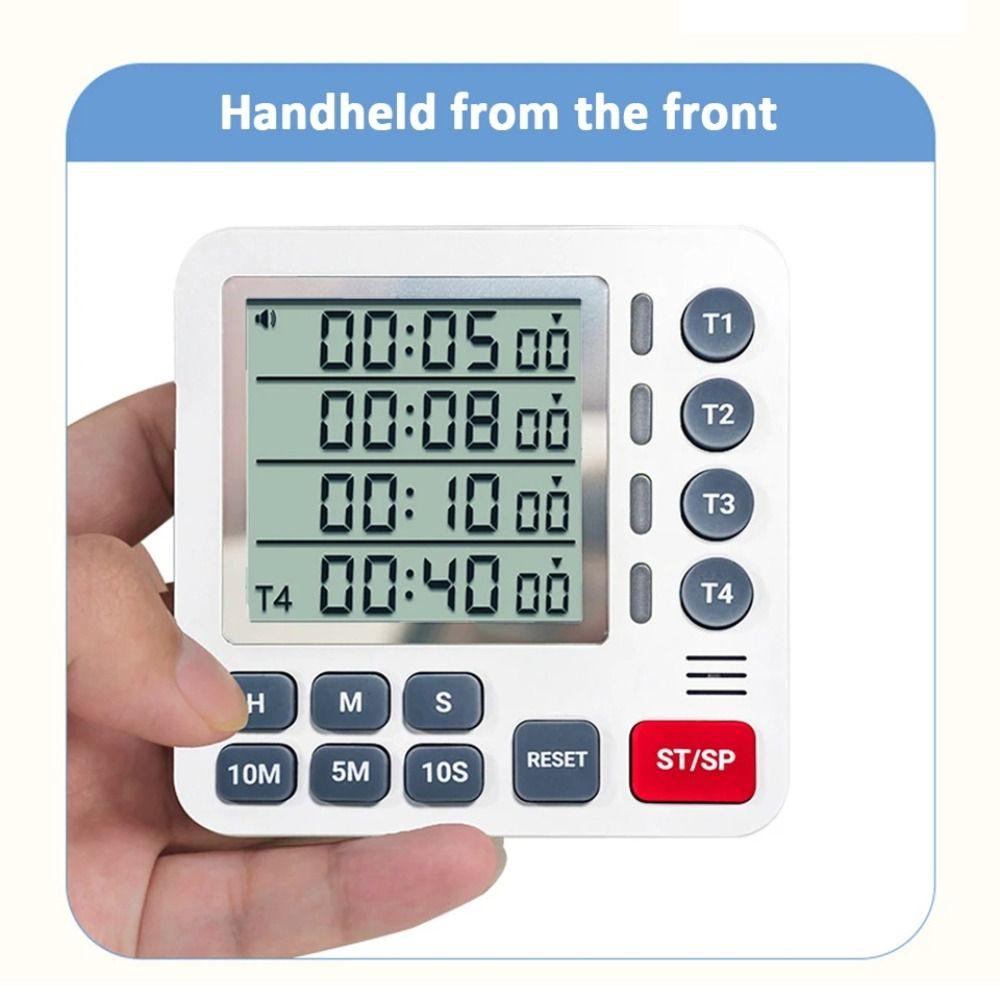 4 Levels Volume 4 Channels Timer Count UP/Down Kitchen Timer Smart Channels Clock  Study