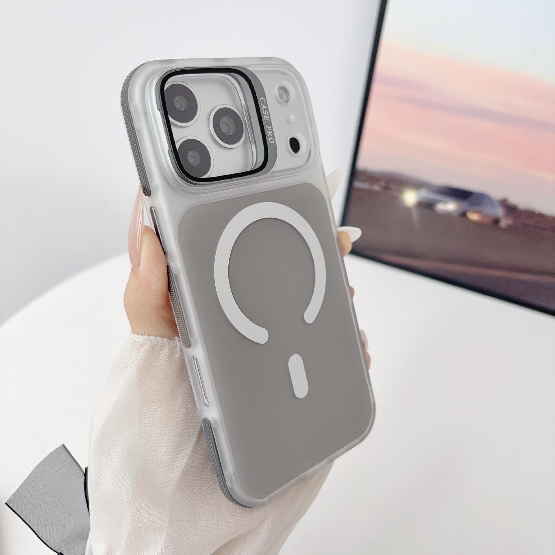 

iPhone 17 Pro Max Semi-transparent Glass Mirror Stand Case with MagSafe Compatibility 16 Pro
