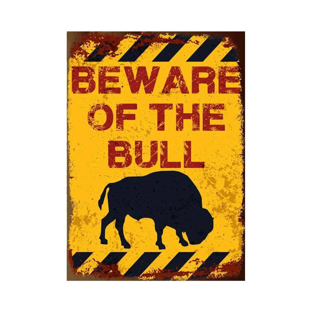 BEWARE OF Rabbit Retro Plaque Metal Tin Signs Garden Decoration Mouse Monkey Wall Stickers Kraken Plate Animal Warning Sign