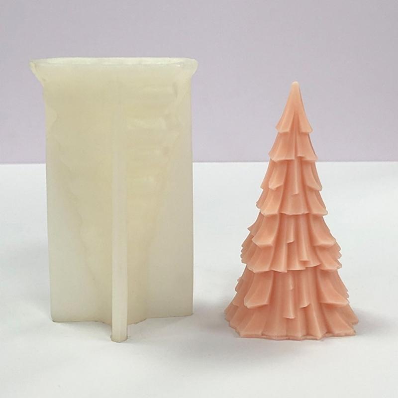 Christmas Tree Candle Mould Silicone Molds Ornament Molds Castings Molds Handmade Plasters Molds Craft Supplies