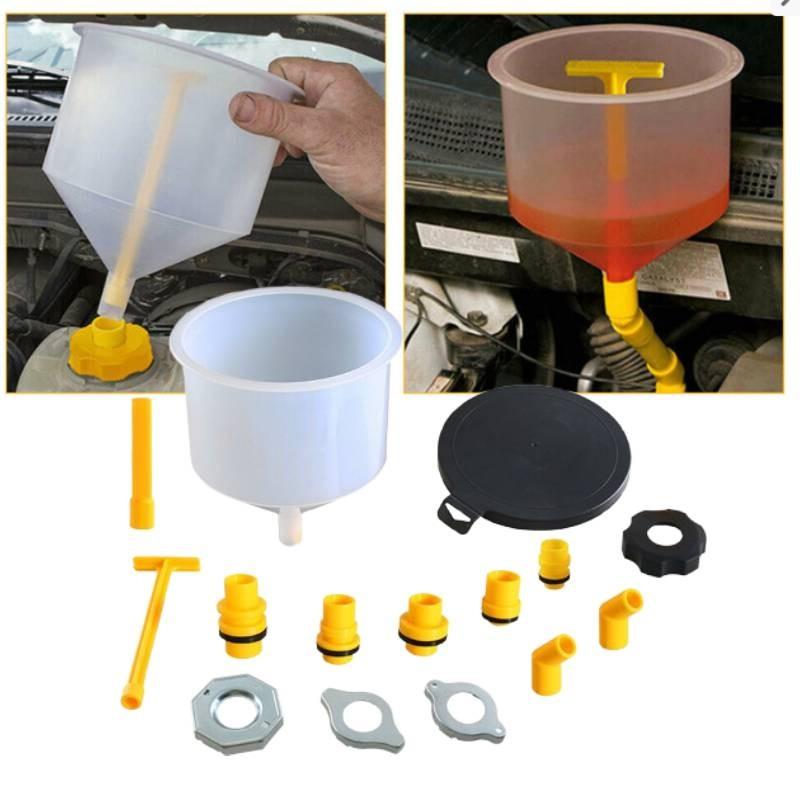 Free Spill Funnel With Accessory Kit Radiator Cooling Coolant Filling Tool Car