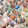 52PCS Cute Cartoon Hot Air Balloon Stickers for Suitcases & Notebooks - Waterproof & Decorative.