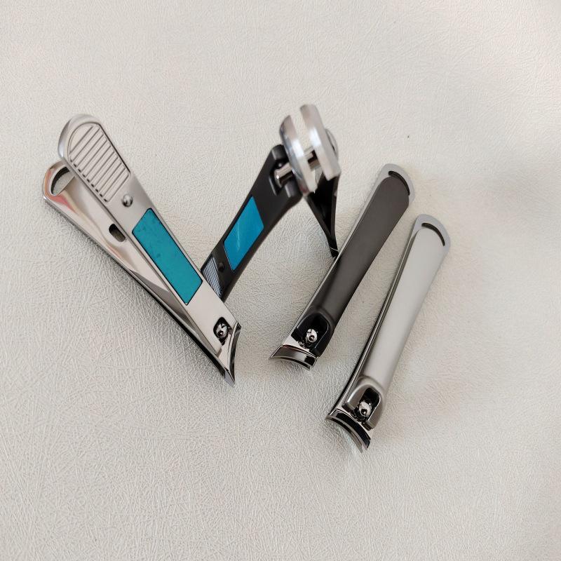 High-Grade Portable Stainless Steel Nail Clipper Set with Flat & Angled Edges for Ingrown & Thick Nails In Gift Box