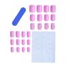 1 Set Square Press on Nails Reusable French Tip Stick-on Fake Nails Removable Full Cover Glue on False Nails for Women