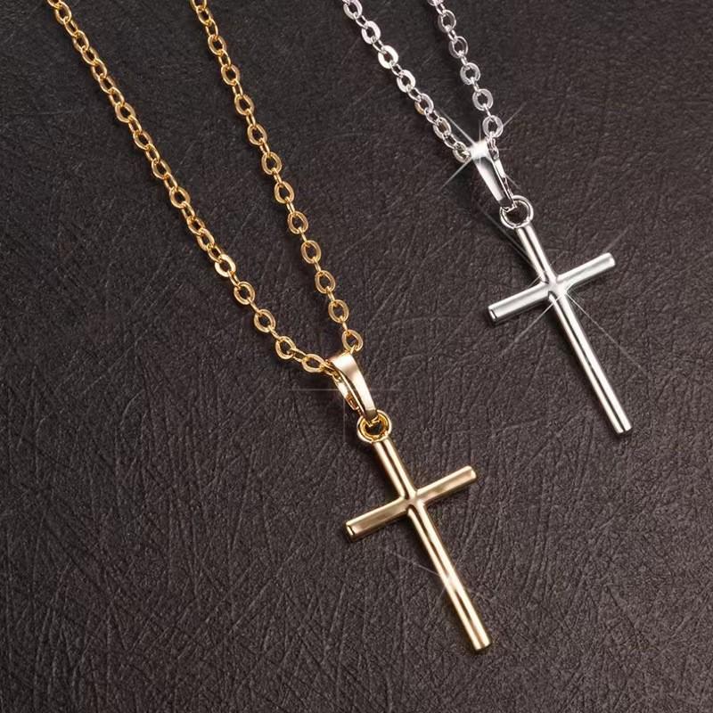 Women's Retro Cross Pendant Necklace - European & American Hip Hop Style