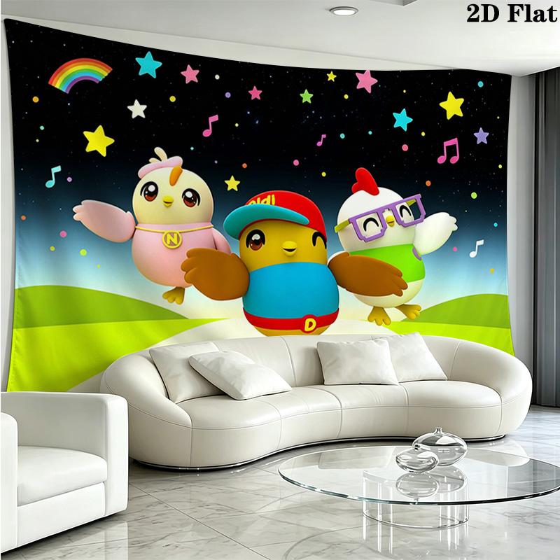Didi and Friends Wall Tapestry Aesthetic Wall Hanging Printed Fabric Blanket Decorative Tapestries for Bedroom Living Room Home Decor