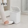 Double Open Lid Wastebasket Pedal Trash Can, with Dual-mode Lid, Easy Access Garbage Compact Recycling Bin Odor-proof Slim Solid Color Waste