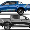 4Pcs Car Stickers Side Door Rear Trunk 4X4 Stripe Graphics For Mitsubishi L200 Triton Vinyl Decal Pickup Tuning