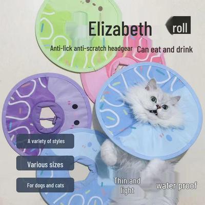 Lightweight Waterproof Pet Elizabethan Collar: Anti-Lick/Scratch Neck Cone for Cats & Dogs