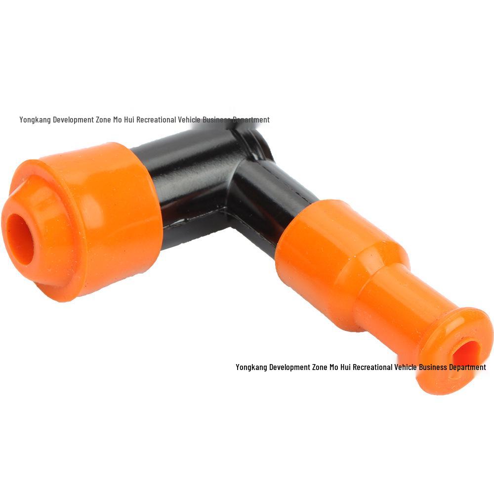 Orange High-Voltage Spark Plug Cap for Motorcycle, ATV, and Off-Road Bikes (CG125-250CC)