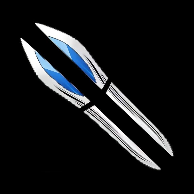 Car Emblem Exterior Accessories Decal Modification Metal Side Emblem Exterior Blade Fender Accessories, Waterproof and Sunproof, Car Emblem Tail Badge