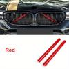 2 tiras de ajuste de parrilla delantera para BMW F10 F11 F01 F02 F03 F04 F07 F06 F12 F13 F39 F48, marco de cubierta de tiras de parrilla delantera, pegatinas decorativas para coche