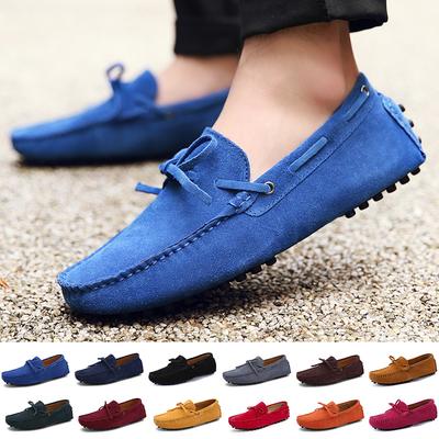 Brand Big Size Cow Suede Genuine Leather Men Flats 2022 New Men Casual Shoes High Quality Men Loafers Moccasin Driving Shoes