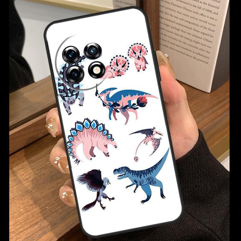 Skeleton Dinosaur Pattern Case For OnePlus 15 R 13T 13R 12R 10T 8T 13 12 11 9 10 Pro Nord 5 CE 4 2 3 Lite N20 N30 Cover