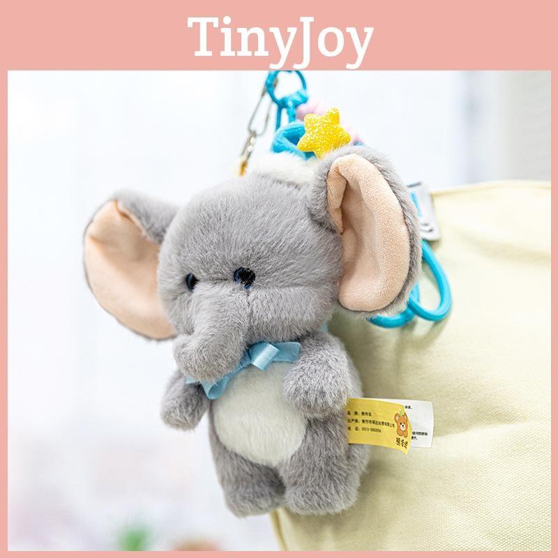 Cute Hat Sleeping Bow Cartoon Elephant Plush Toy Pendant For Bag Decoration