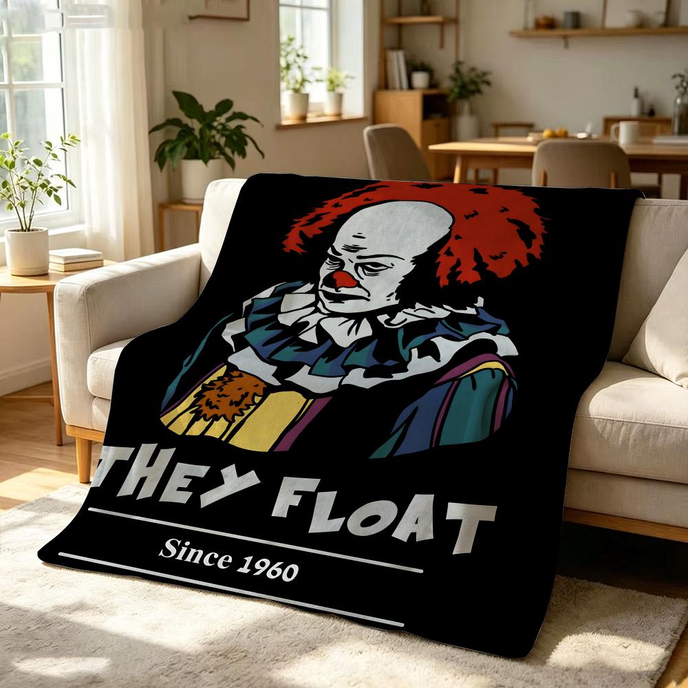 Movie I-It Chapter One Throw Soft Warm Flannel Throw Blanket, Multi-use for Sofa Bed Office Nap