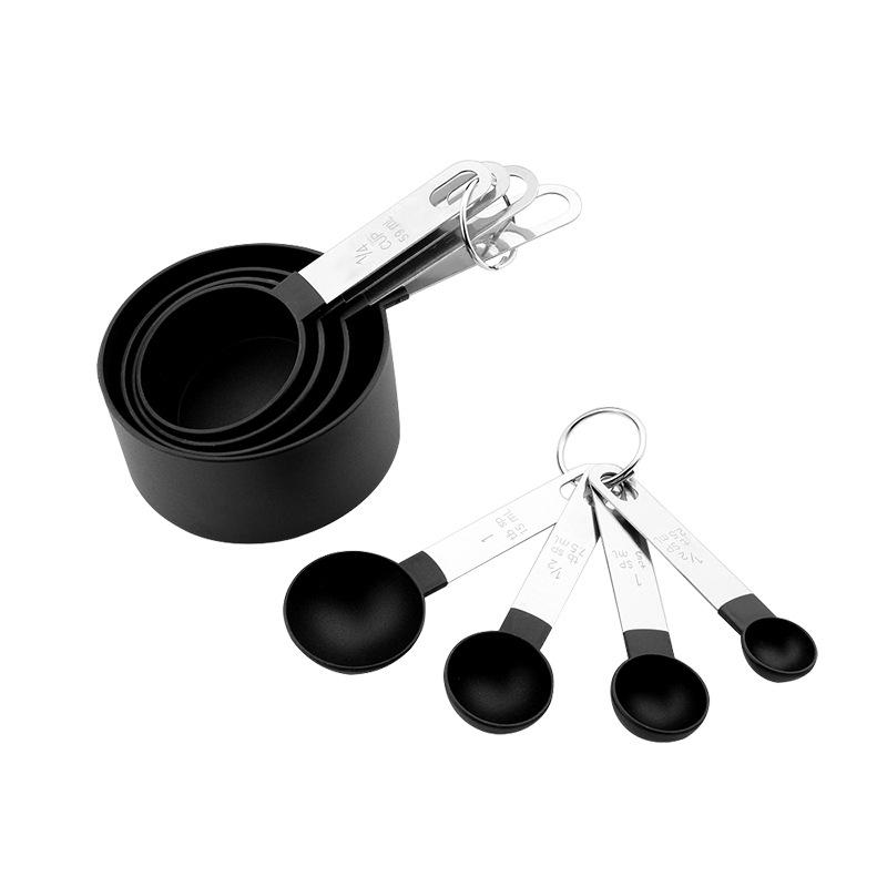 8-Piece Stainless Steel Measuring Cup & Spoon Set with Scale