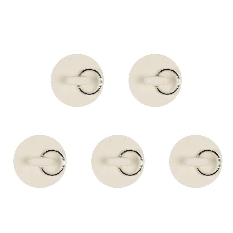 

CYCLI-5Pcs 1 5/8In White Rubber Wash Basin Bathtub Plug Sink Plug Drain Pipe Plug Sink Plug Water Plug