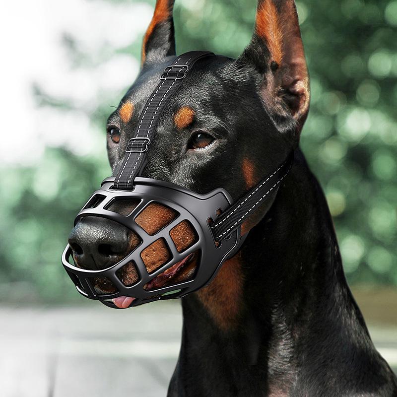Reflective Dog Muzzle with Upgraded Thickened Soft TPE - Anti-Bite, Anti-Bark, Anti-Fall