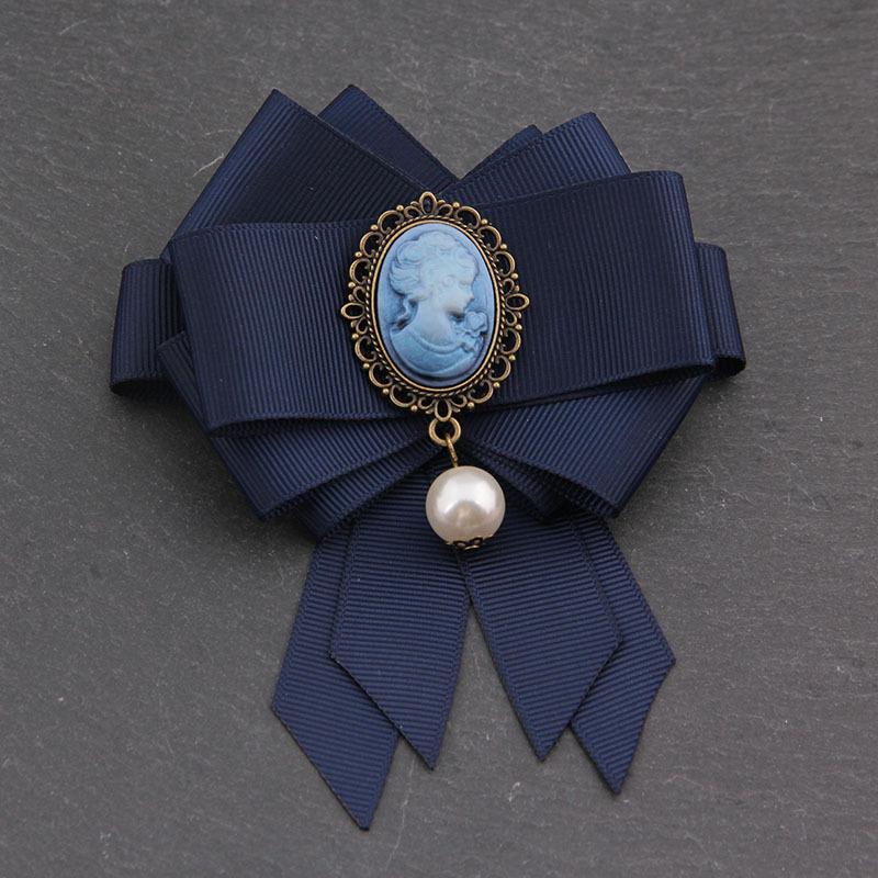 Retro Kurdele Fiyonk Broş Takım Elbise Gömlek Yaka İğnesi Yas Broşu Kadın Giyim Korsaj Kıyafet Süsleme Aksesuarları