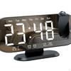 Projection Alarm Clock 3 Levels Adjustable Brightness Mirrored for Home Desk
