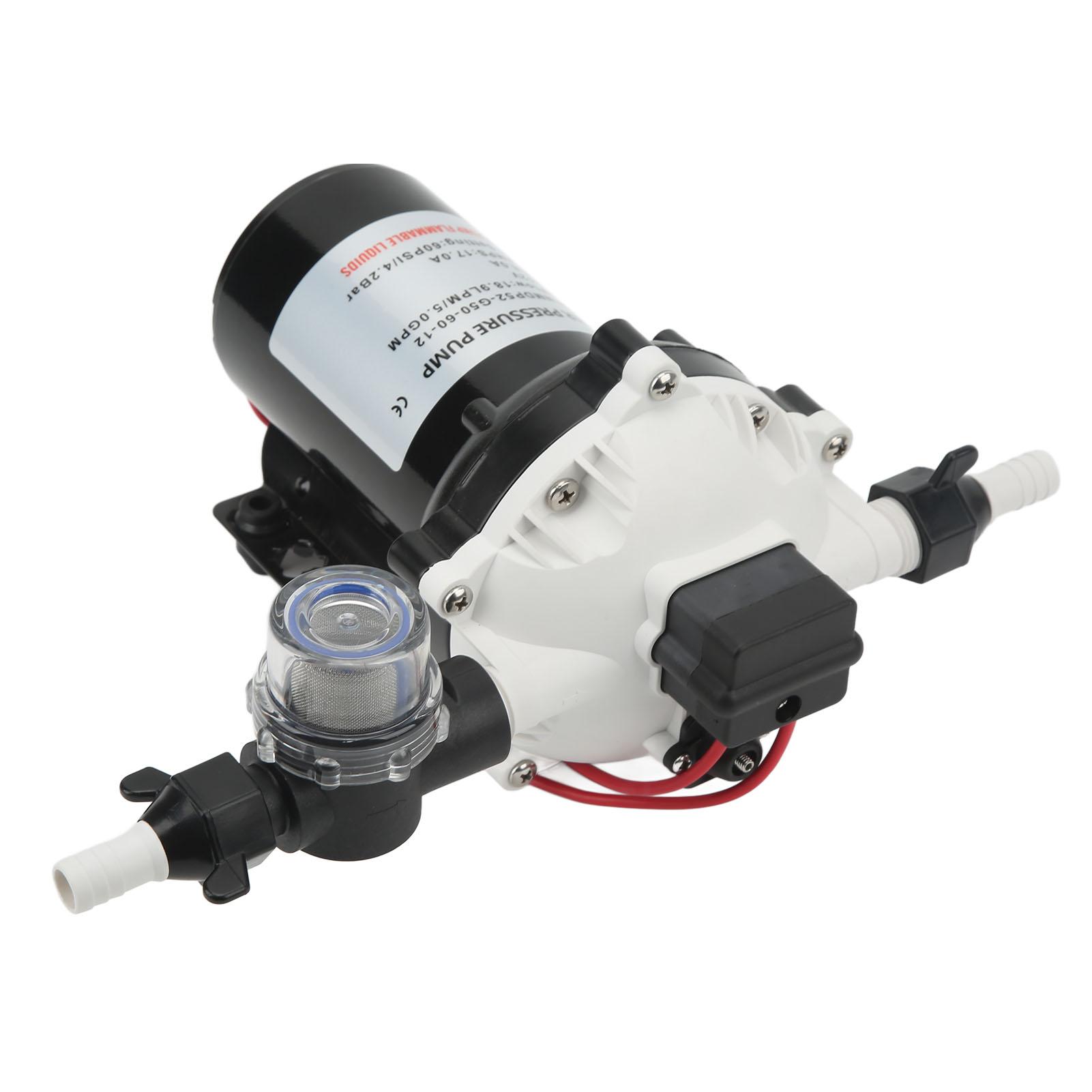 

12V Self Priming Diaphragm Pump High Flow 5.0GPM 60PSI Efficient Water Pump for RV Yacht