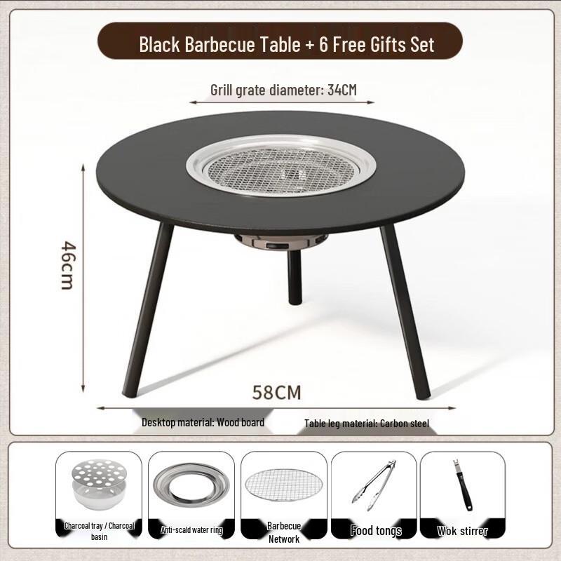 Outdoor BBQ Grill & Tea Table