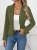 2026 Autumn Women's Slim Fit Long Sleeve Solid Color Blazer Jacket