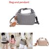 Simple Houndstooth Pattern Parent Child Shoulder Bag With Pendant For Kids Daily Use