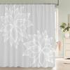 Flower Shower Curtain Bathroom Waterproof Polyester Shower Curtain Floral Printing Curtains for Bathroom Shower with Hooks