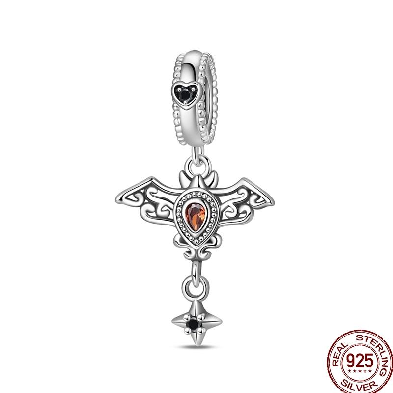 Хэллоуин Шармы Бусина Медь Тыква Череп Летучая Мышь Шляпа Ведьмы Конфета Светящийся Шарм Подходит для Браслета Diy Украшения