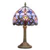 Modern Style Table Lamp, Handmade Stained Glass Small Desk Lamp for Living Room Bedroom Office Baroque Pattern
