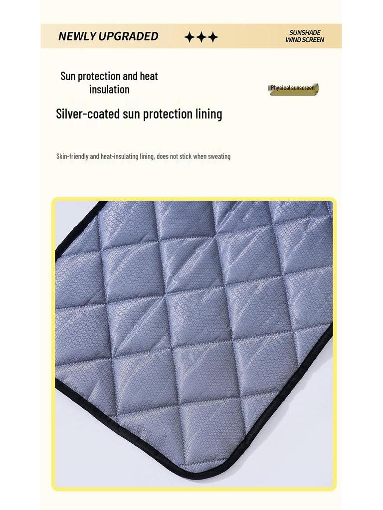 Electric Motorcycle Windshield: Rainproof, Warm, Quilted PVC Cover