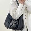 Fashion Leather Saddle Bag Armpit Women's Bag Large Capacity Shoulder Bag Factory Handbag Small Tote Bag