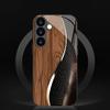 Tempered Glass Phone Case Suitable for Samsung Galaxy S26 S25 S24 S23 S22 S20FE/Ultra/Plus Simple Brown Texture Shock Absorption