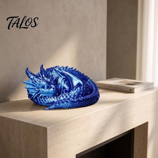 Cute Dragon Toy for Collectors 3D Printed Golden Statue, Fantasy Desktop Ornament, Collectible Creative Room Accessory Art Craft Toy, Unique Gift Kids