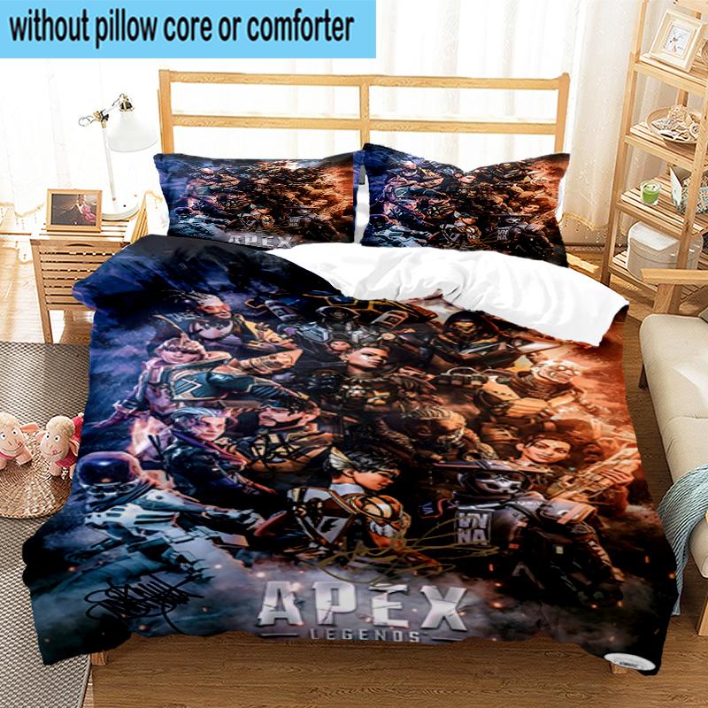 3PCS Red Black Apex Bedding Set,Including 1pc Duvet Cover And 2pcs Pillowcases Perfect for Bedroom, Dormitory, Fan Christmas gift